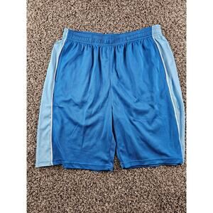 PBX Pro Mens Sz L Elastic Waist Athletic Basketball Shirts Blue Mesh
